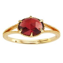 Granat Silberring