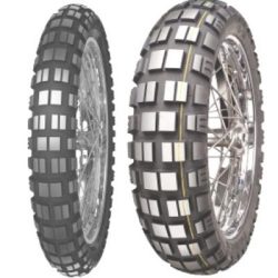 Mitas E-10 ( 140/80B17 TL 69T Hinterrad, M+S Kennung, Rennreifen (Mischung) Dakar, gelb )