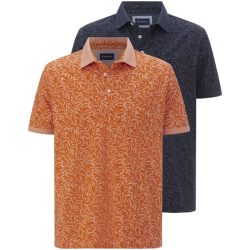 Doppelpack Poloshirt FALDIN orange dunkelblau