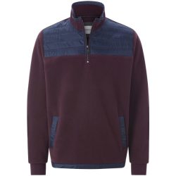 Fleece-Sweatshirt ISMAEL dunkelrot
