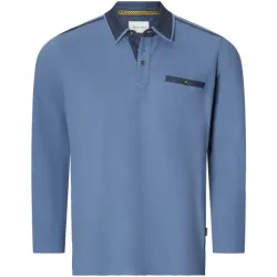 Langarm-Poloshirt CARIMI blau