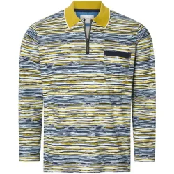 Langarm-Poloshirt BENITI gelb