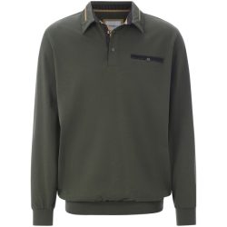 Langarm-Poloshirt DOROCASTI oliv