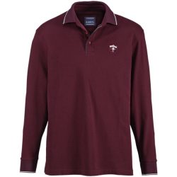 Langarm-Poloshirt MILANVETZO dunkelrot