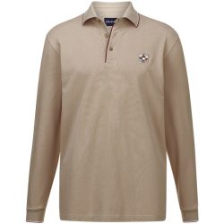 Langarm-Poloshirt MILANVETZO beige