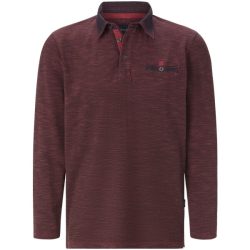 Langarm-Poloshirt ZUPATERRI dunkelrot