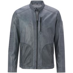 Lederjacke RALMIR blau grau