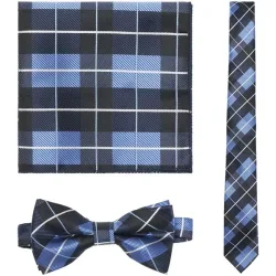 3 tlg. Krawattenset ELINI blau