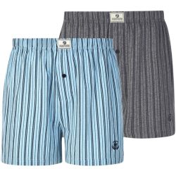 2er Pack Boxershorts THURE hellblau dunkelgrau