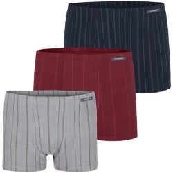 3er Pack Retropant LEONELL rot dunkelblau blau dunkelrot hellgrau grau