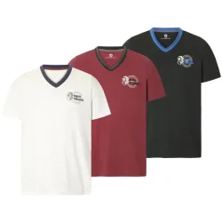 3er Pack T-Shirt STIGLUND schwarz weiß rot