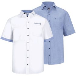 Doppelpack Hemd EVIN blau weiß hellblau
