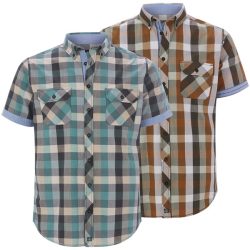 Doppelpack Hemd GJELLE orange blau