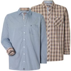 Doppelpack Hemd JULIAN orange blau