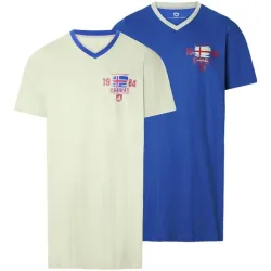 Doppelpack Nachthemd BARWIK royalblau mint