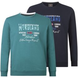 Doppelpack Sweatshirt BOTU petrol dunkelblau