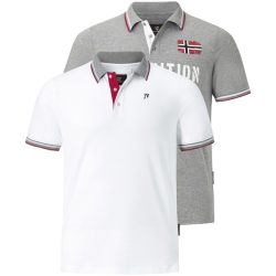 Doppelpack Poloshirt JOHAN grau