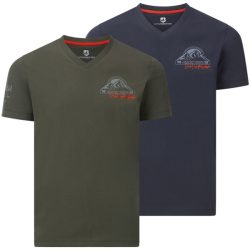 Doppelpack T-Shirt JENDUR dunkelblau oliv