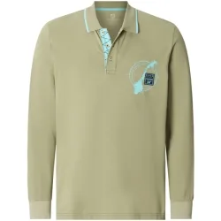 Langarm-Poloshirt FREDMAR oliv