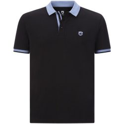 Poloshirt LAVRANS schwarz hellblau