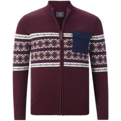 Strickjacke BJORNSEN dunkelrot