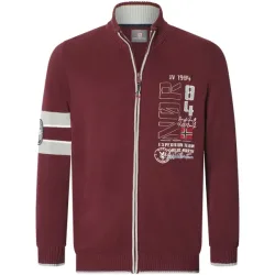 Strickjacke ROLUF dunkelrot
